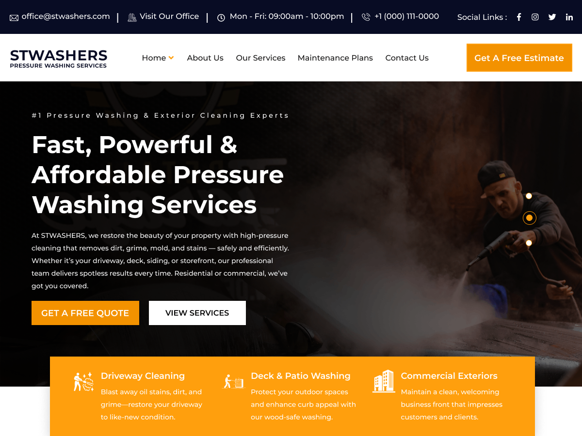 ST Pressure Washing theme screenshot