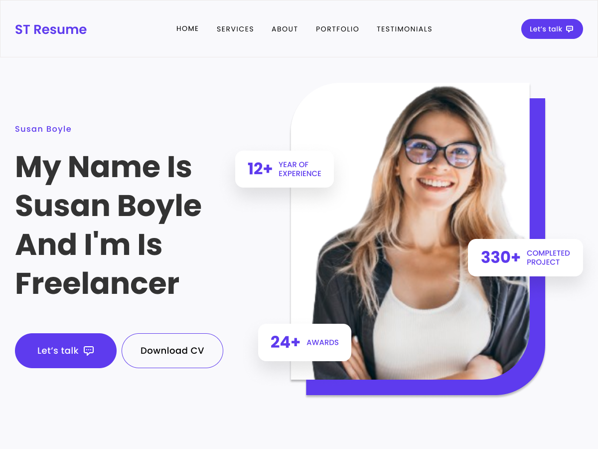 ST Resume theme screenshot