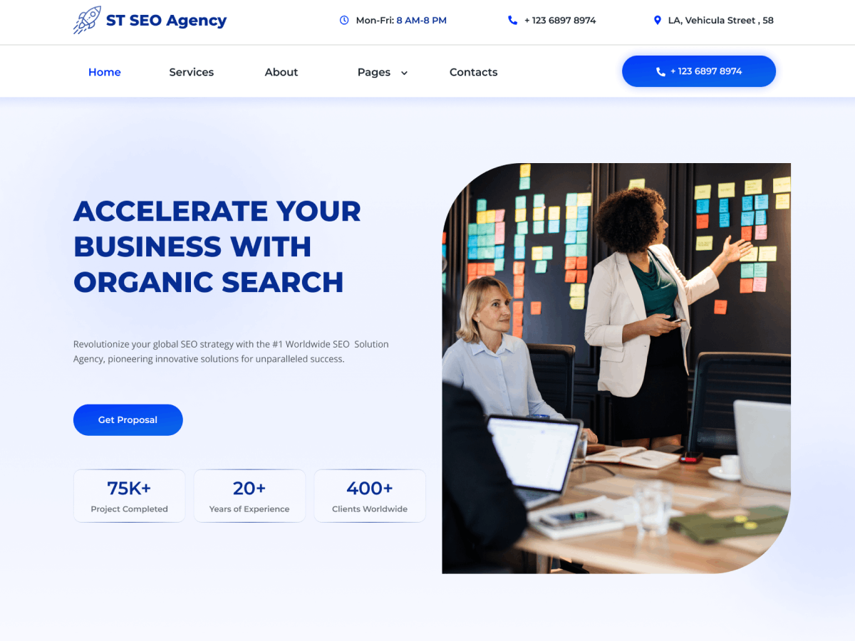 ST Seo Agency theme screenshot