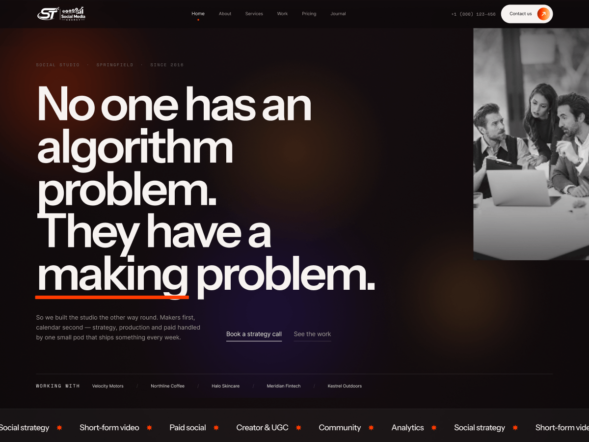 ST Social Media Agency theme screenshot