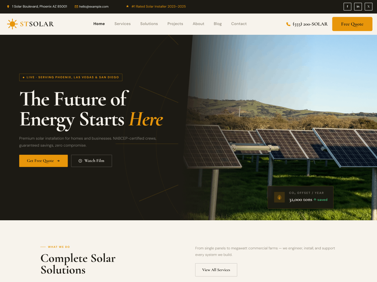 ST Solar Energy theme screenshot