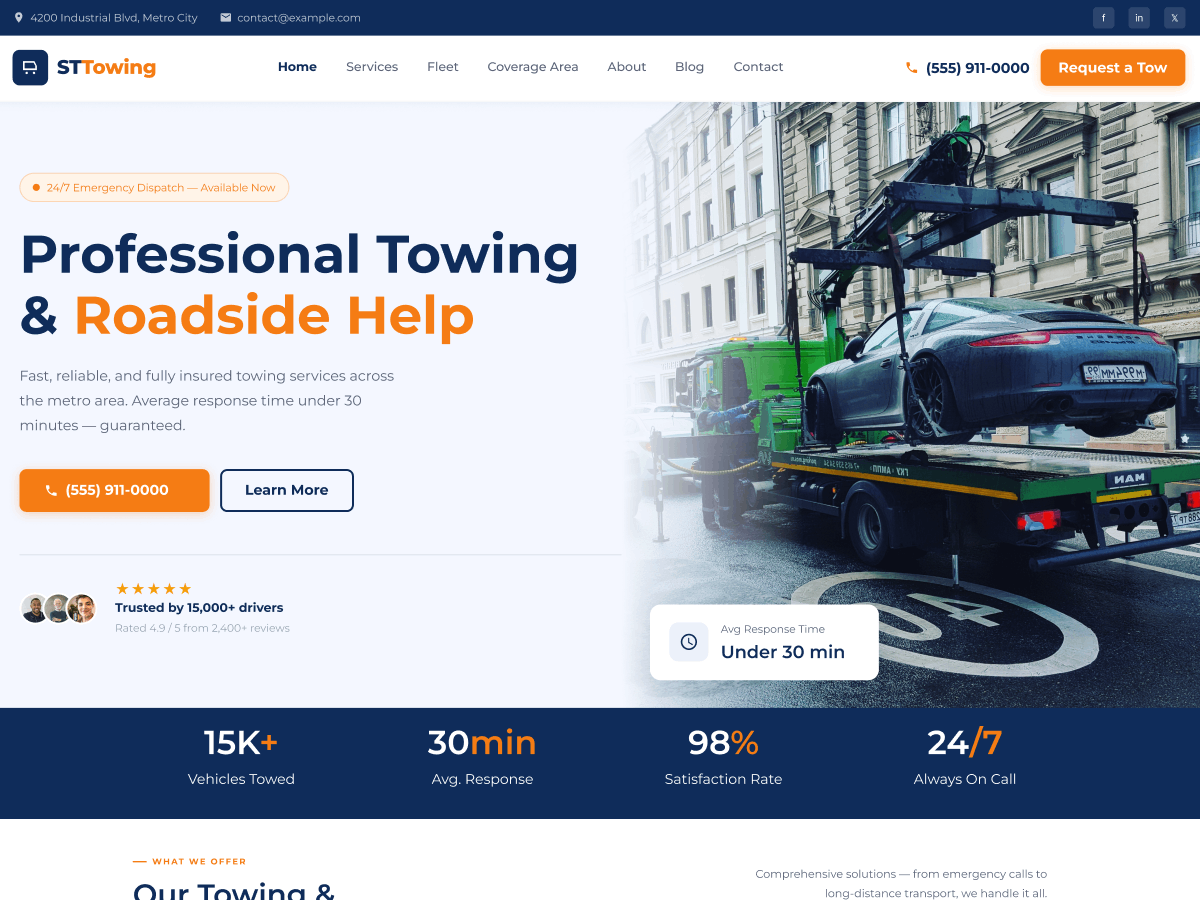 ST Towing theme screenshot