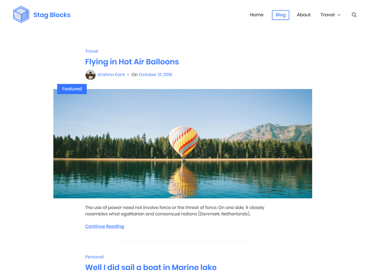 Stag Blocks theme screenshot