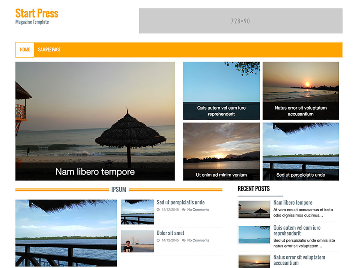 Start Press theme screenshot