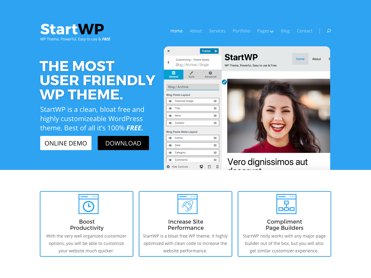 start theme screenshot