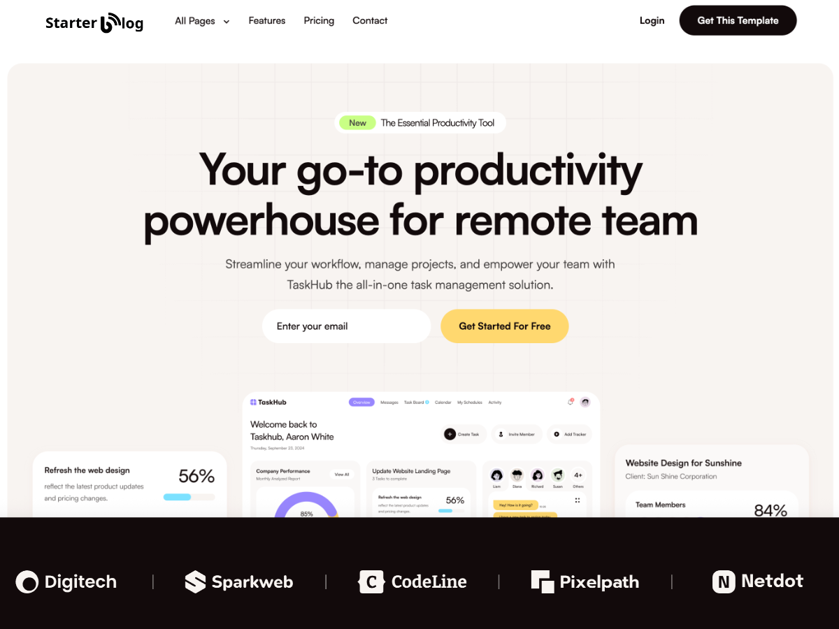 Starter Blog theme screenshot