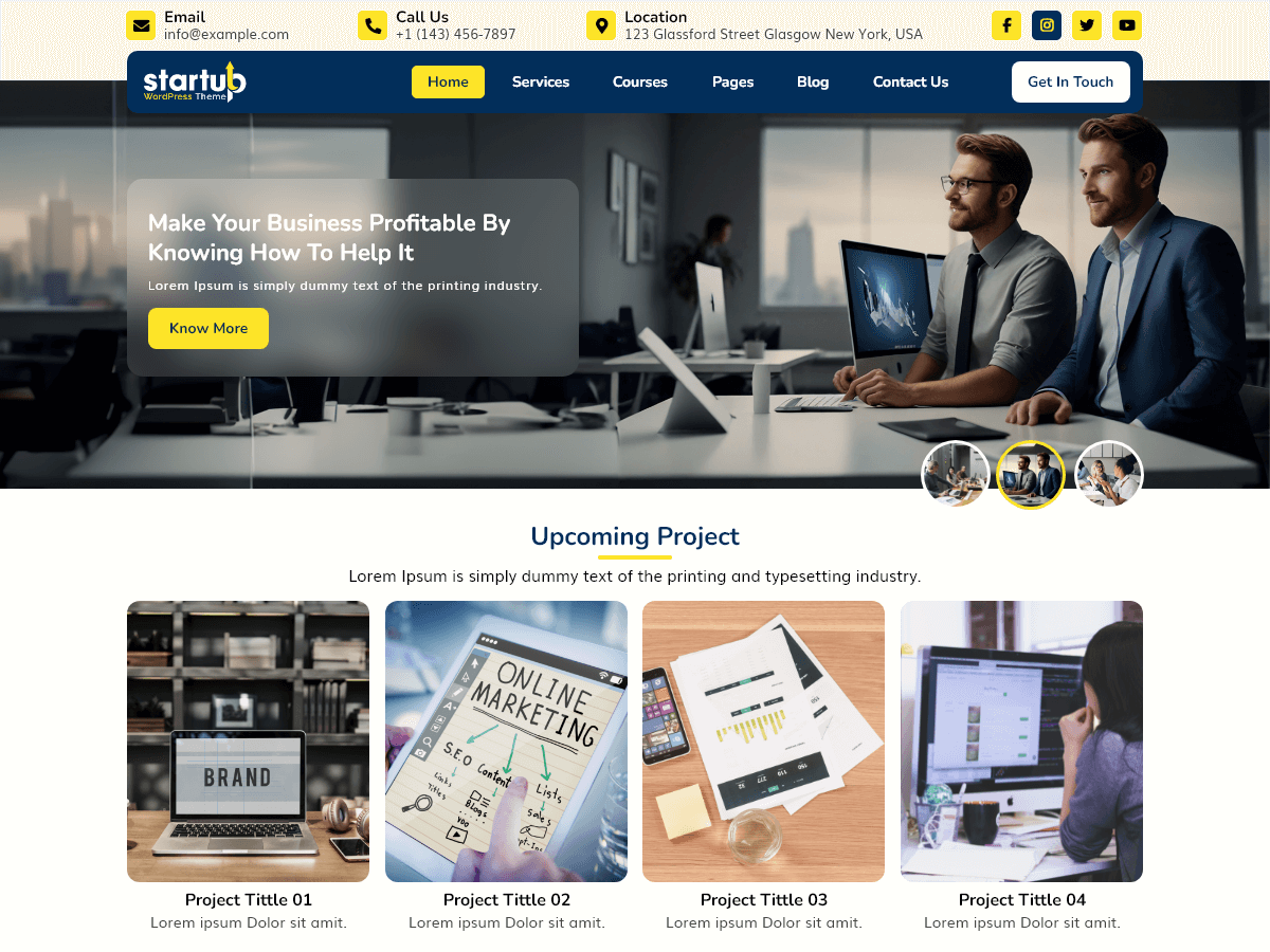 Startup Blocks theme screenshot