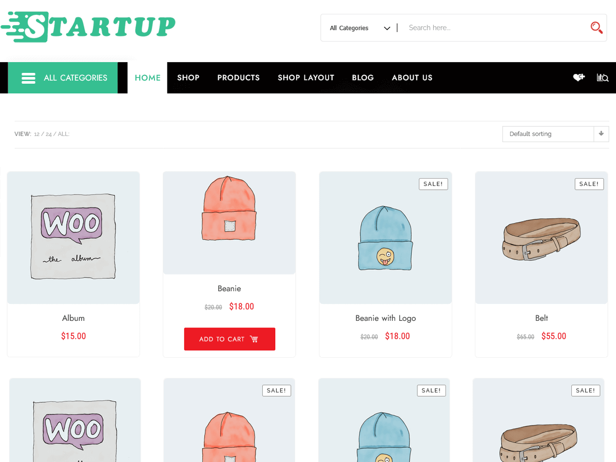 Startup Store theme screenshot