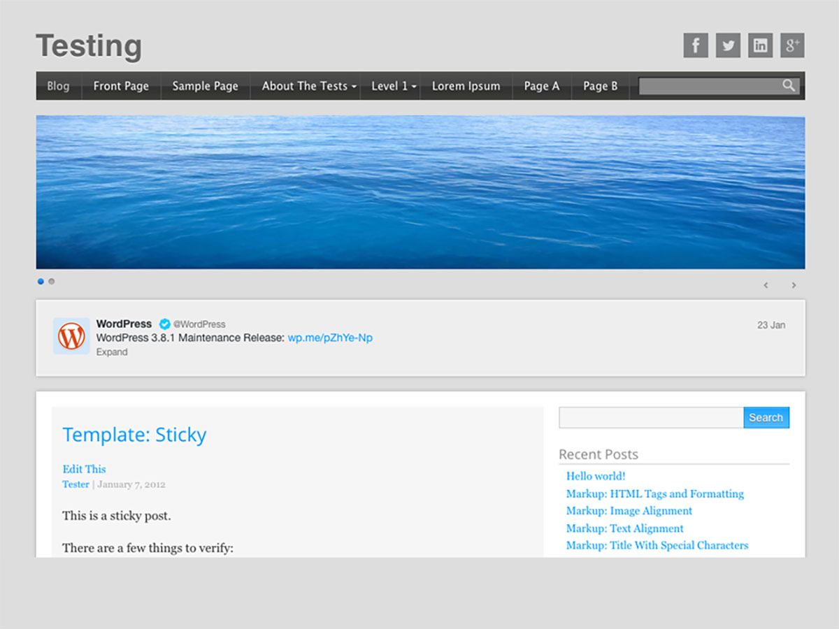 Startup theme screenshot