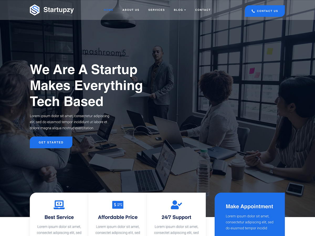 Startupzy theme screenshot