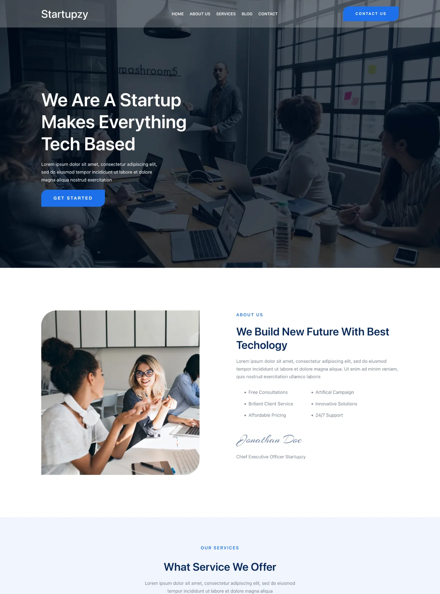 Startupzy theme screenshot