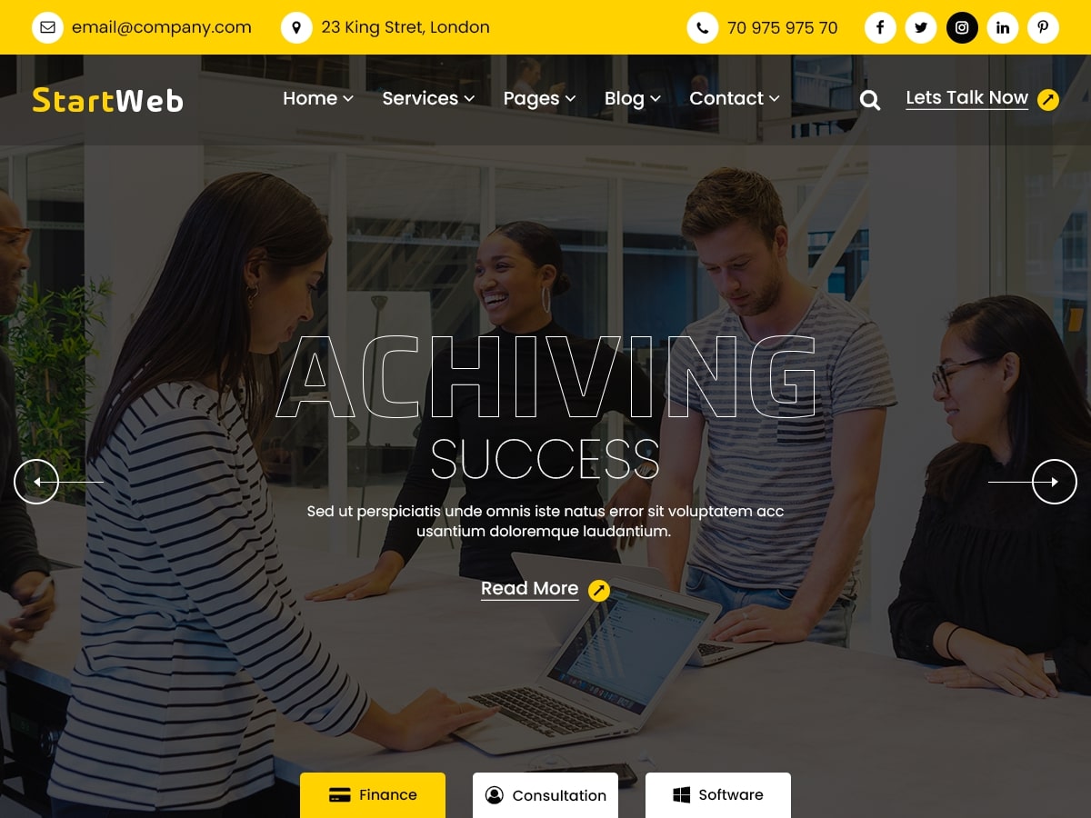 StartWeb theme screenshot