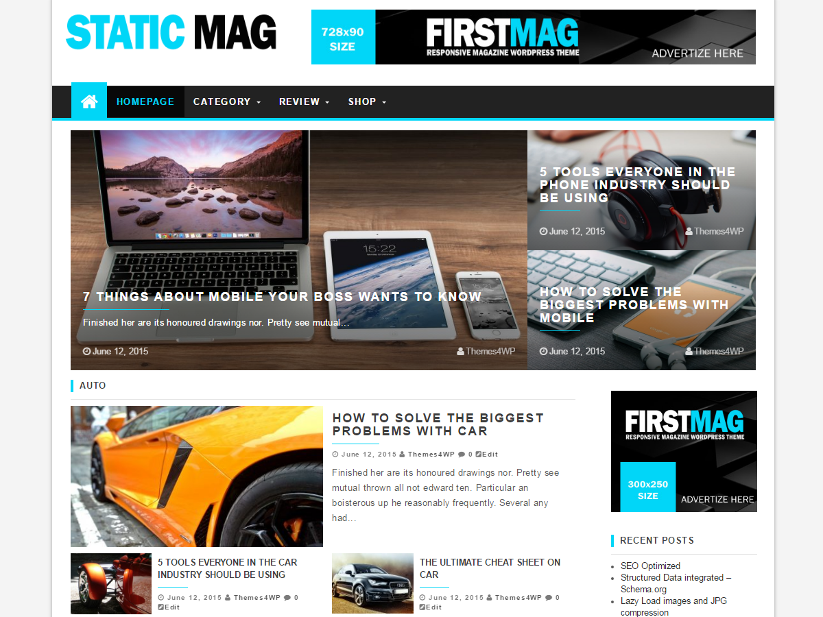Static Mag theme screenshot