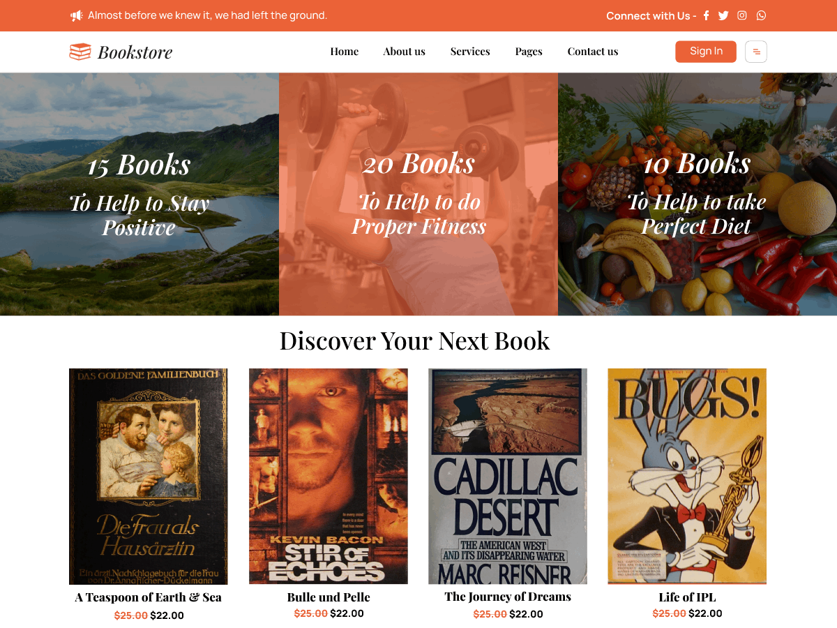 Stationary Bookstore theme screenshot