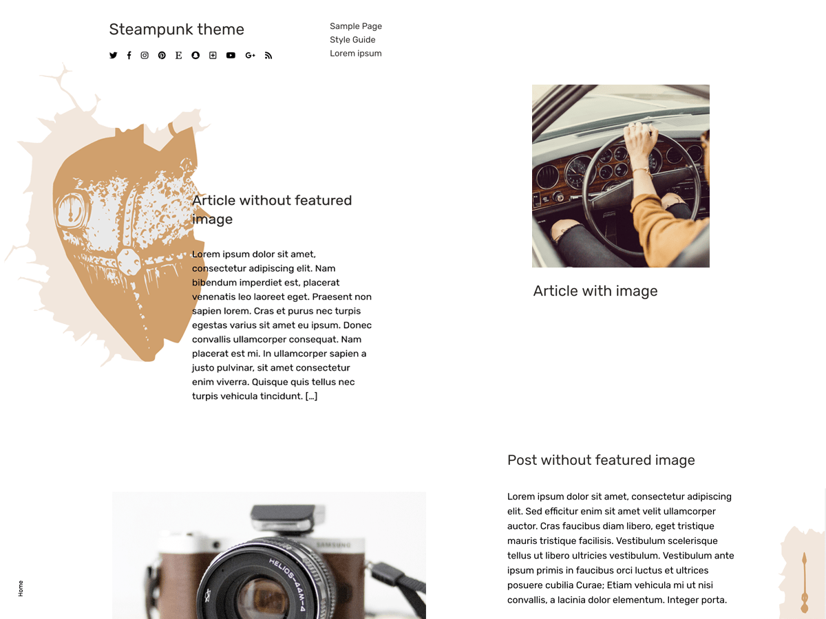 Steampunk Lite theme screenshot