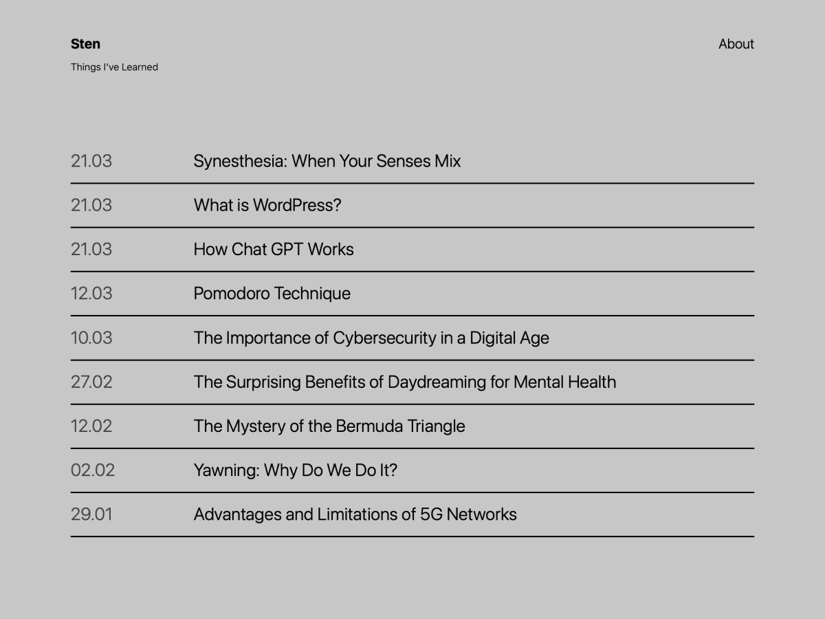 Sten theme screenshot