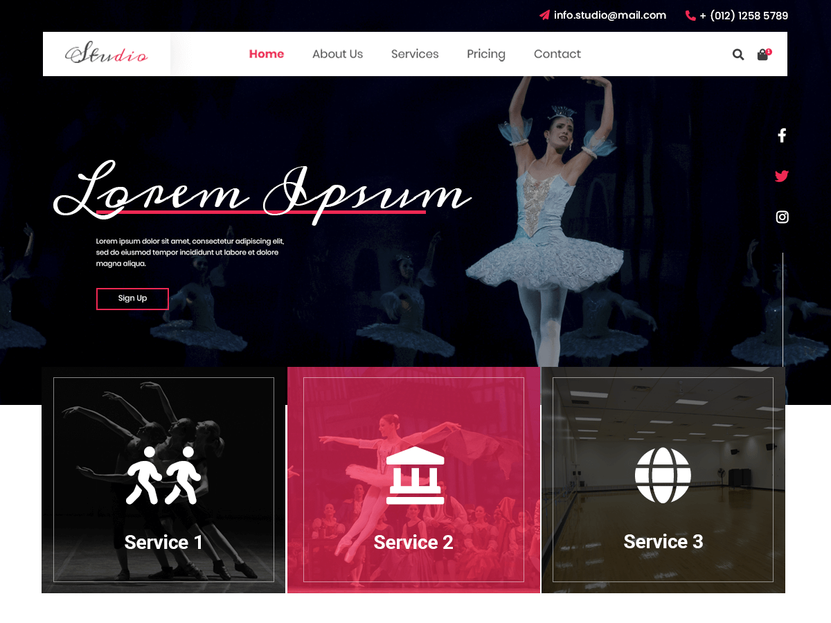 Steps Dance Academy theme screenshot