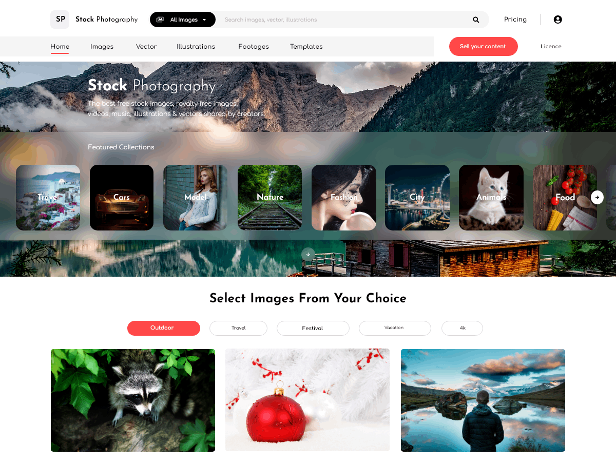 Stock Photos theme screenshot