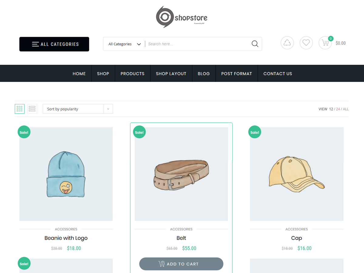 Store Commerce theme screenshot