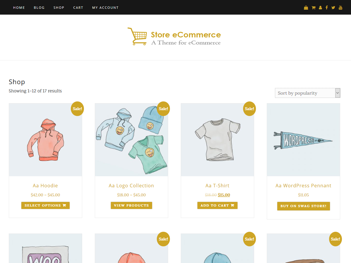 Store eCommerce theme screenshot