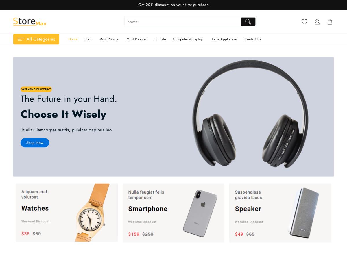 Store Max theme screenshot