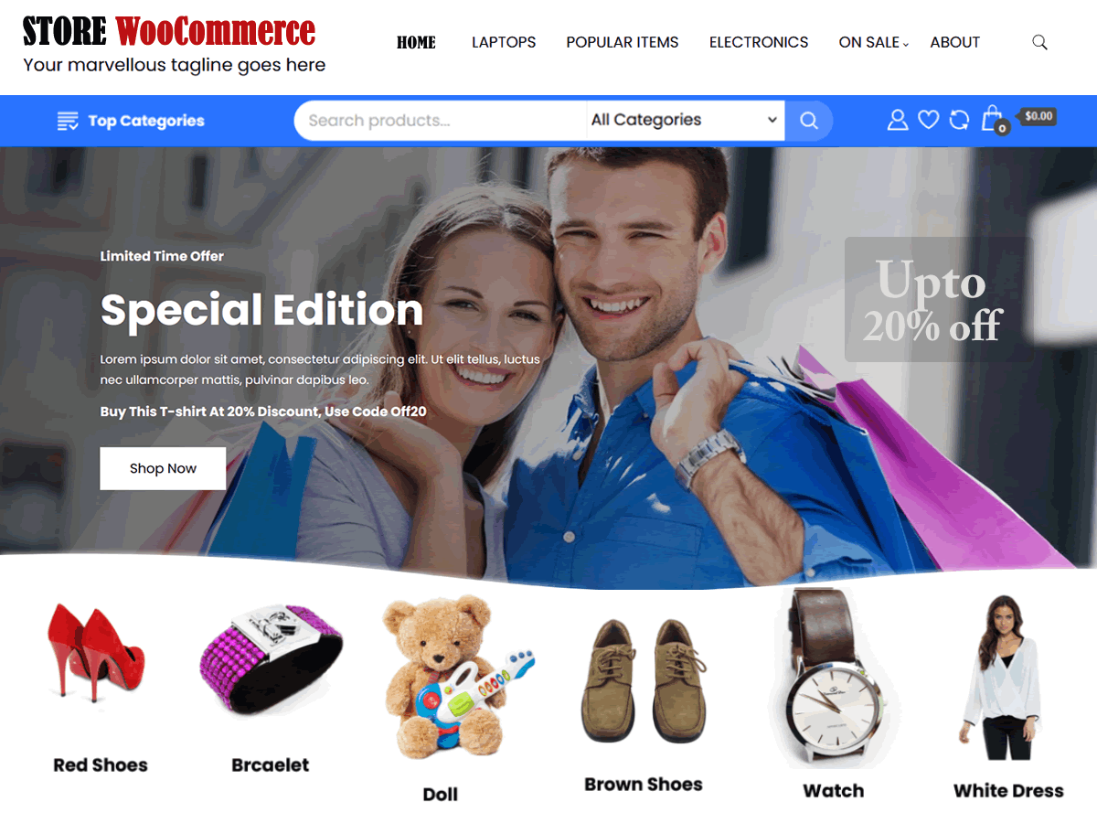 Store WooCommerce theme screenshot