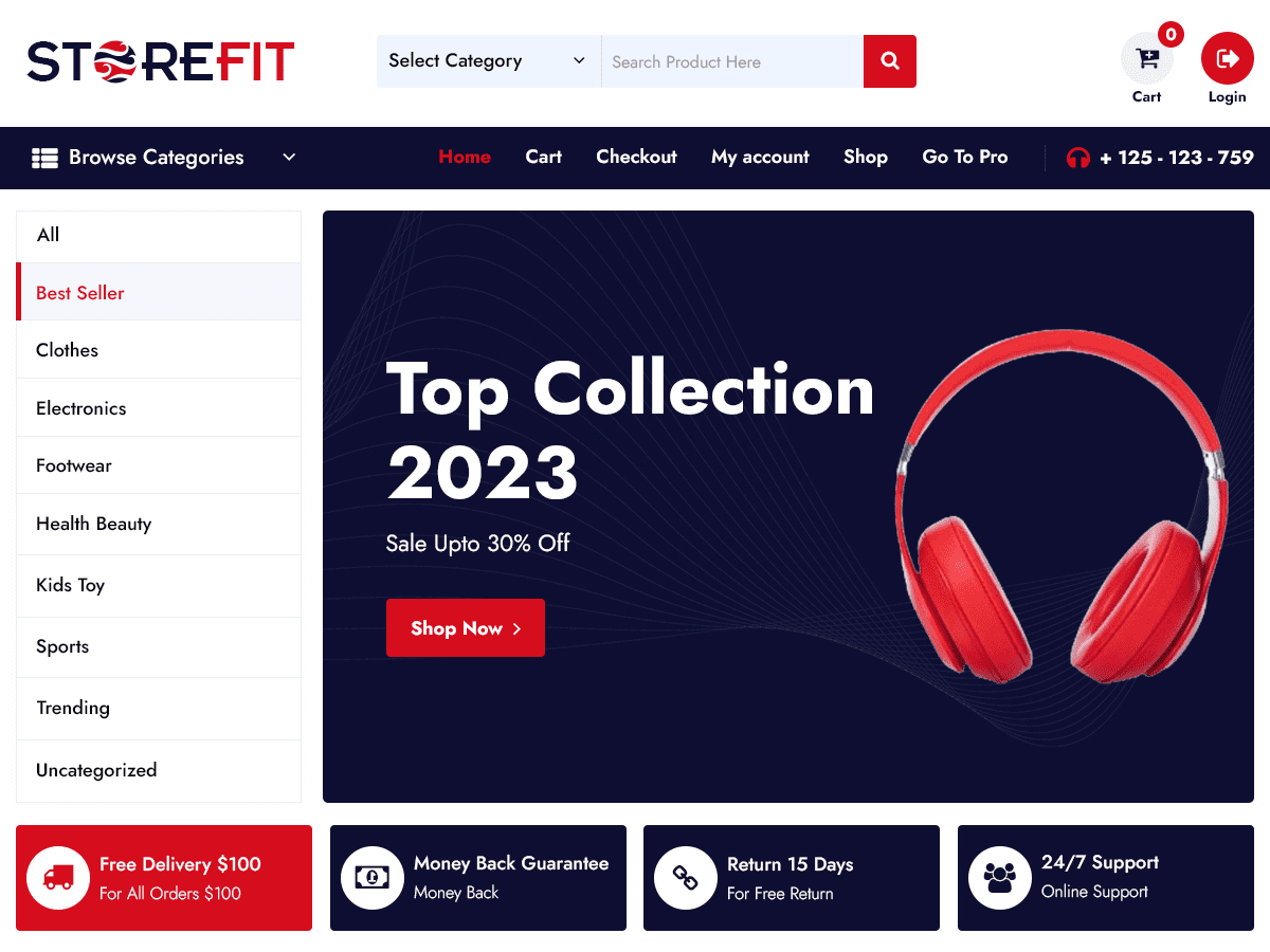 Storefit theme screenshot