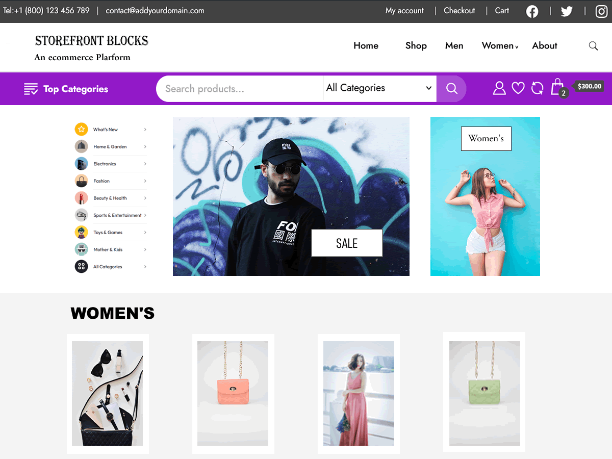 Storefront Blocks theme screenshot