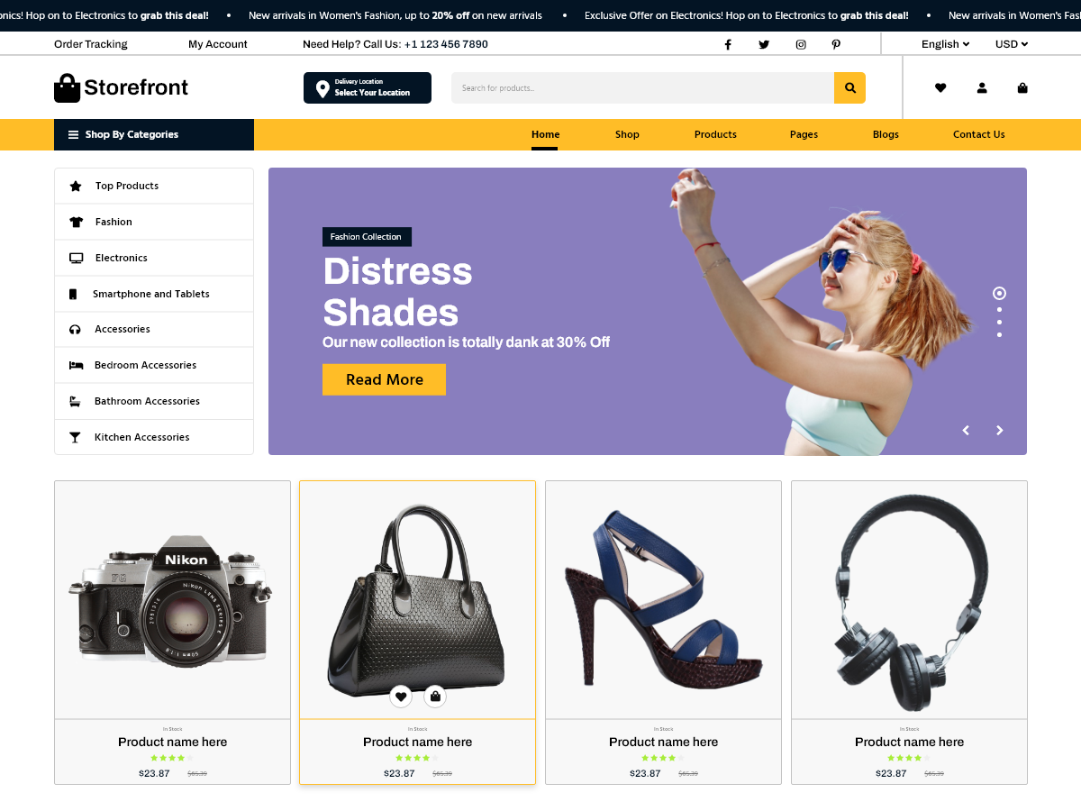 Storefront Ecommerce theme screenshot