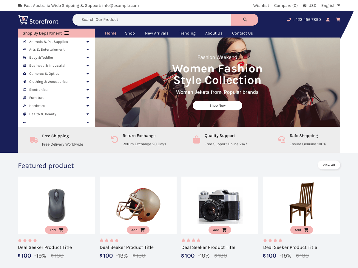 Storefront Eshop theme screenshot