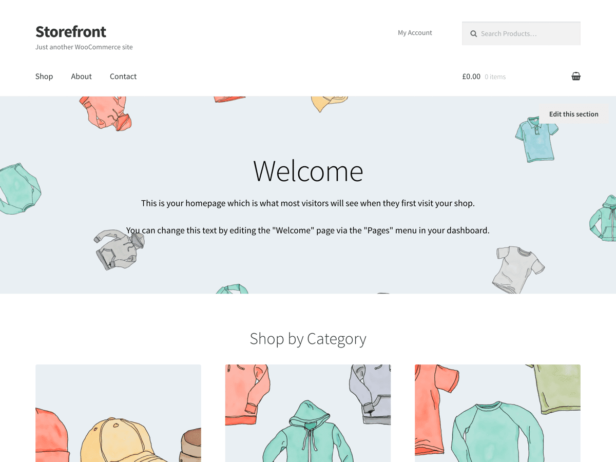 Storefront theme screenshot
