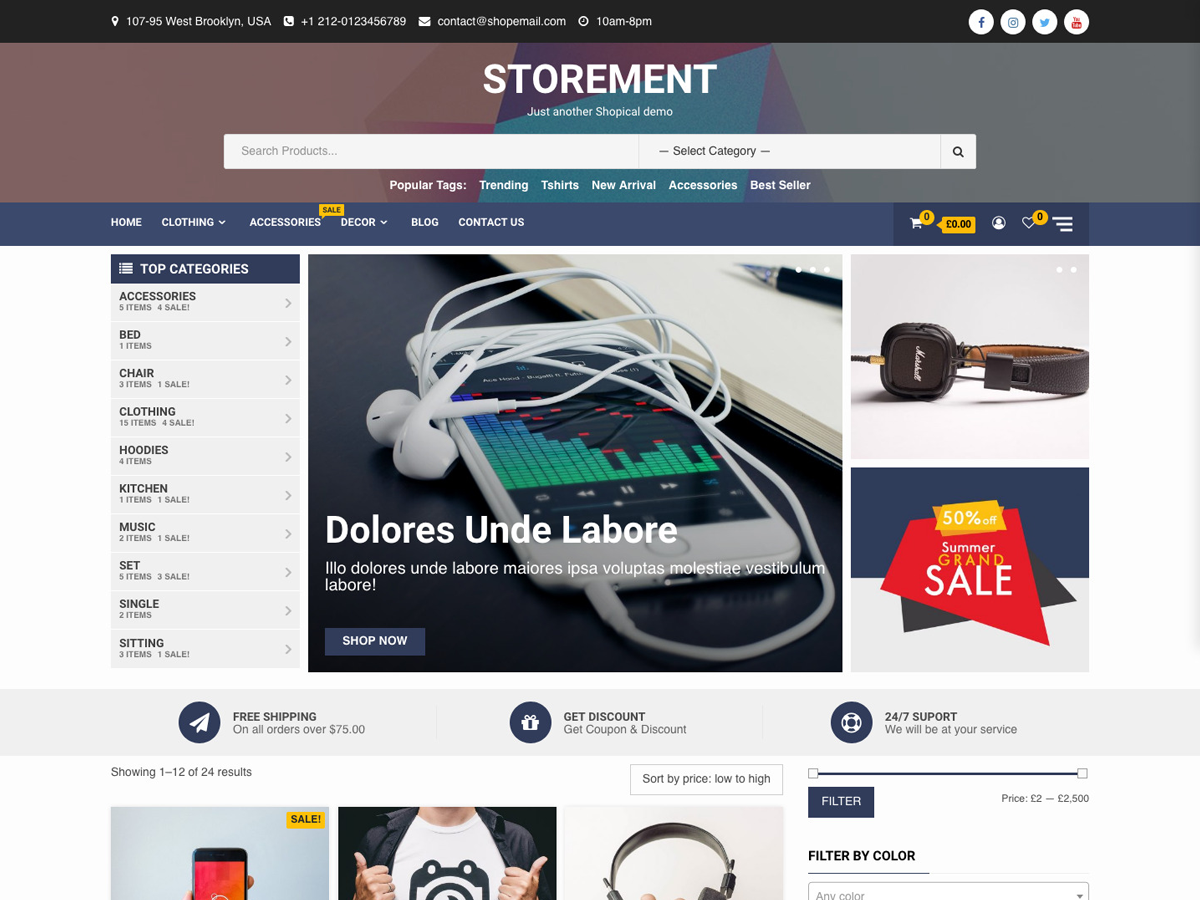 Storement theme screenshot