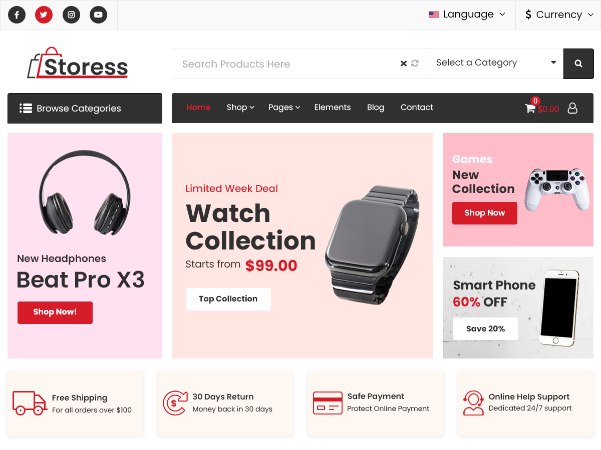 Storess theme screenshot