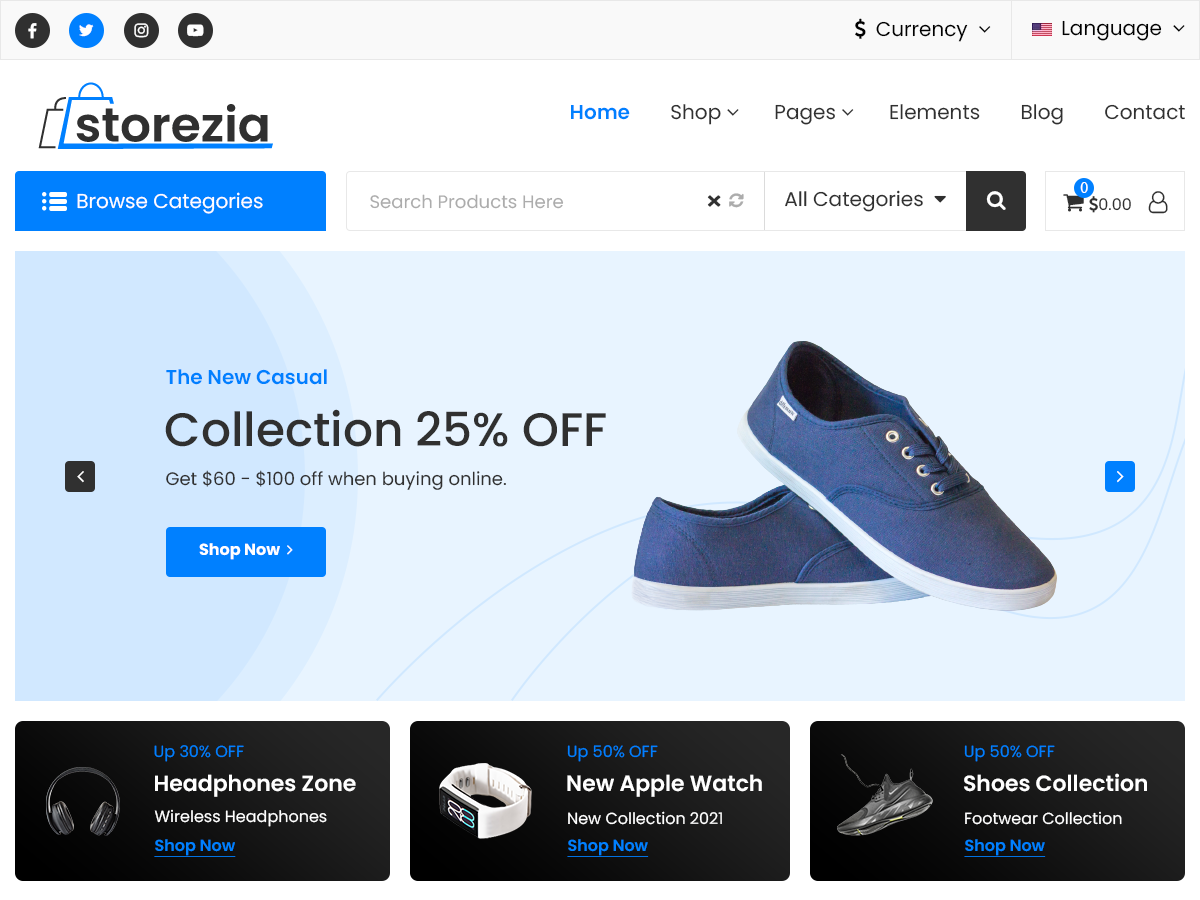Storezia theme screenshot