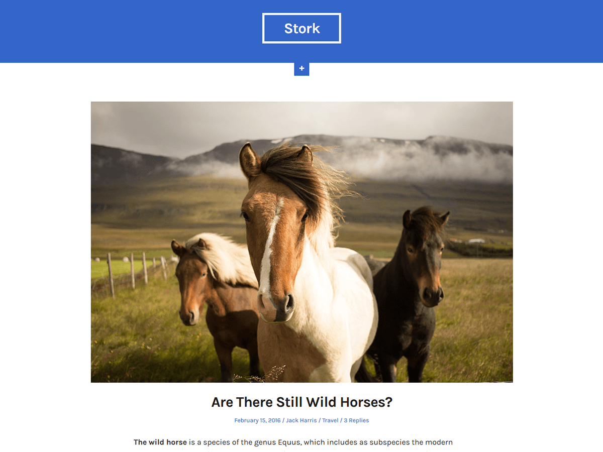 Stork theme screenshot