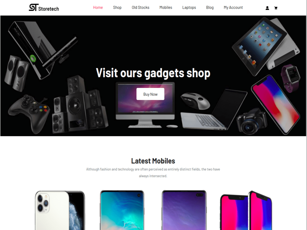 Stortech theme screenshot