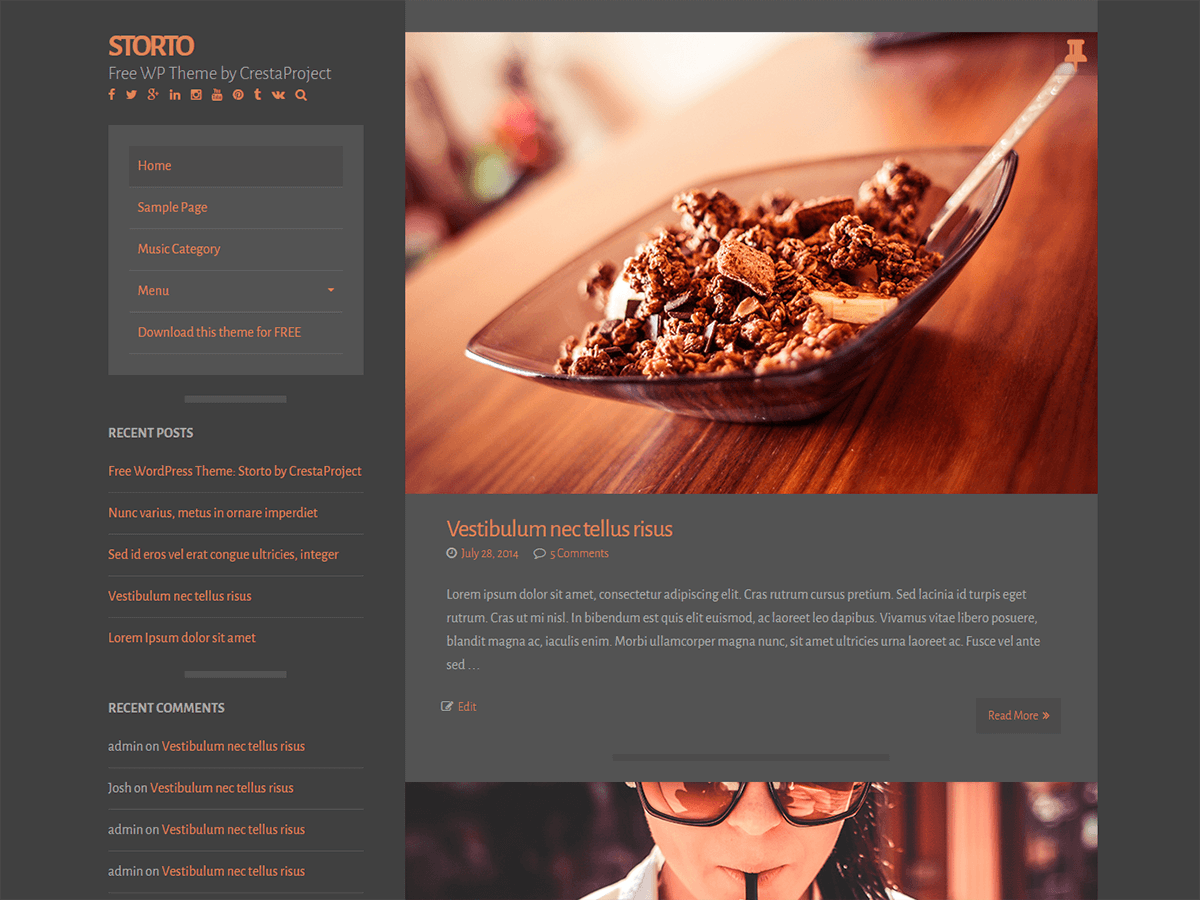 Storto theme screenshot
