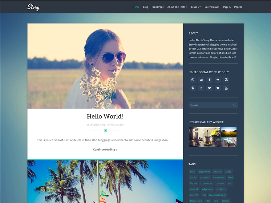 Story theme screenshot