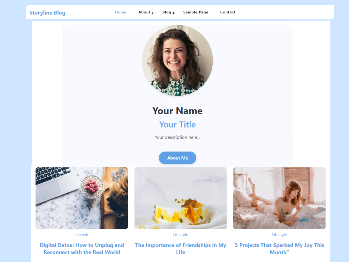 Storyline Blog theme screenshot