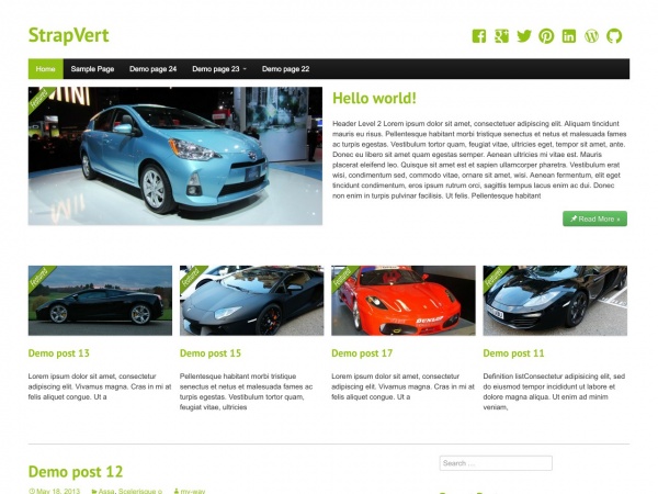 StrapVert theme screenshot