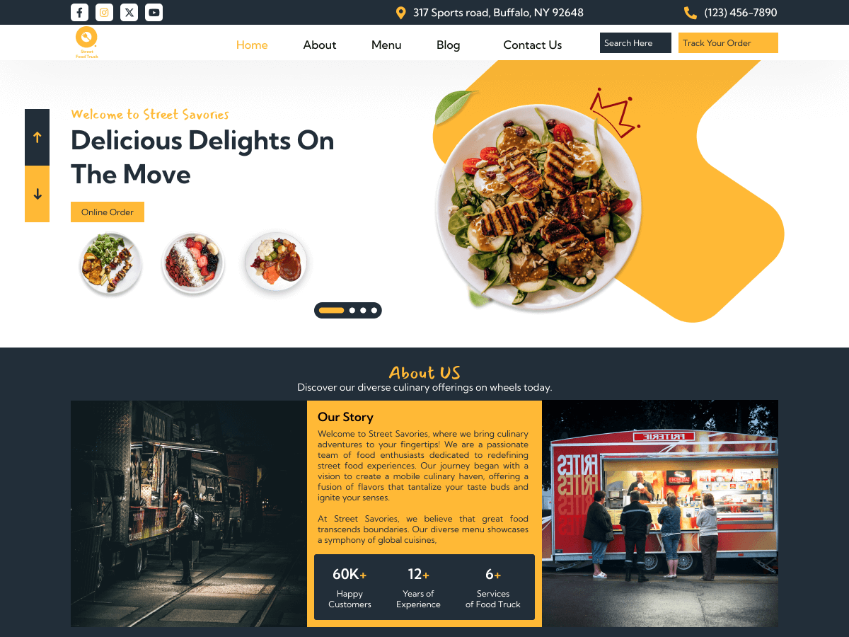 Street Food Truck theme screenshot