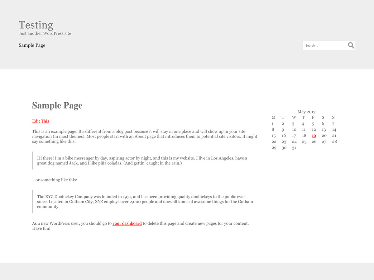 Stripes theme screenshot