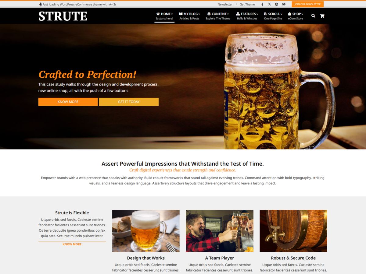 Strute theme screenshot