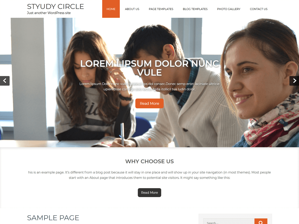 Study Circle theme screenshot