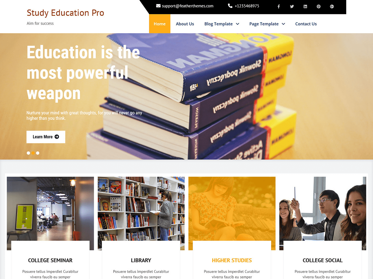 Study Education Lite theme screenshot