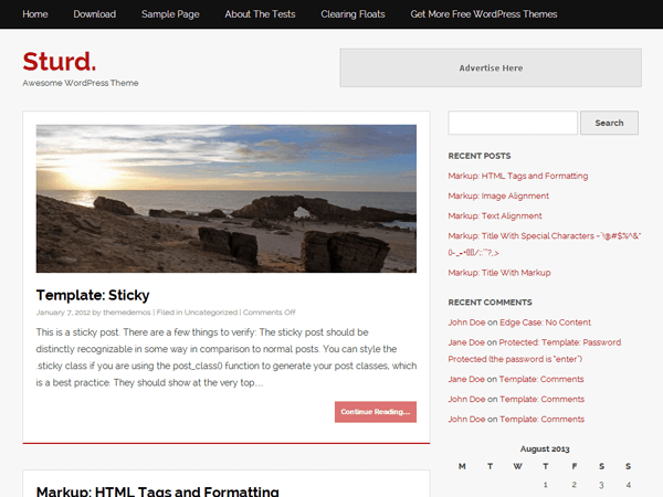 Sturd. theme screenshot