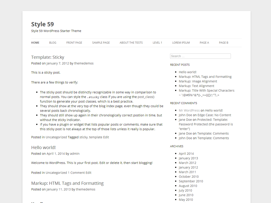 Style 59 theme screenshot
