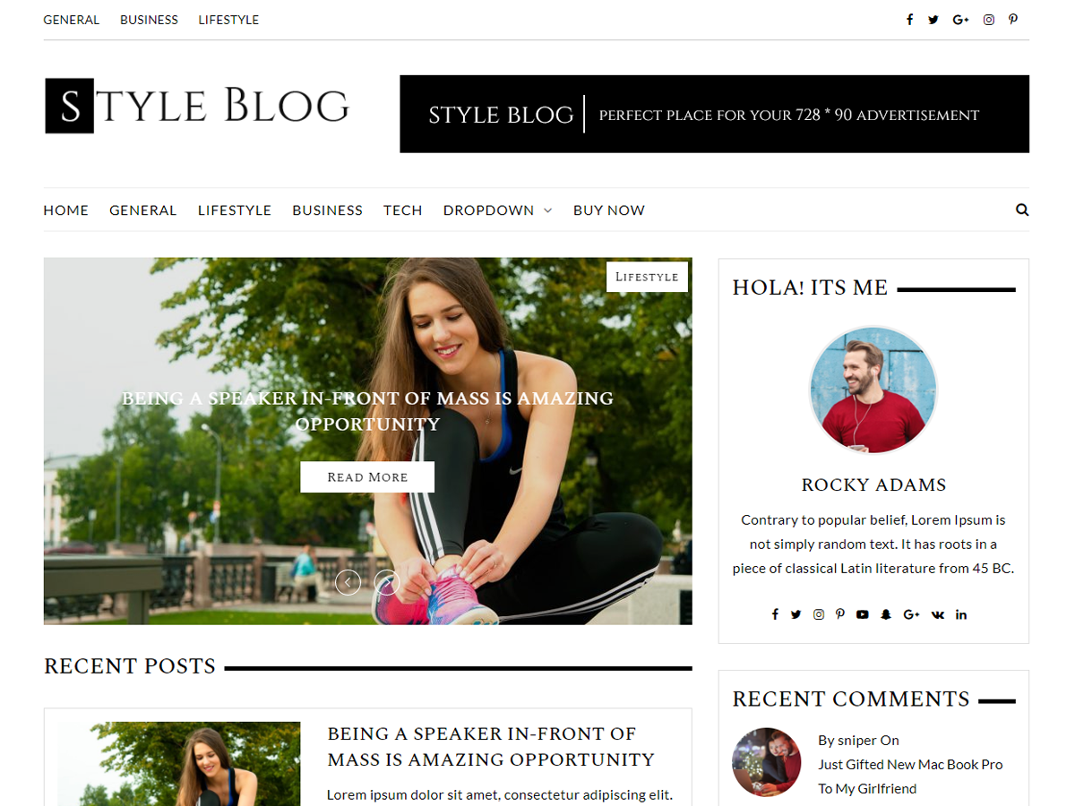 StyleBlog theme screenshot