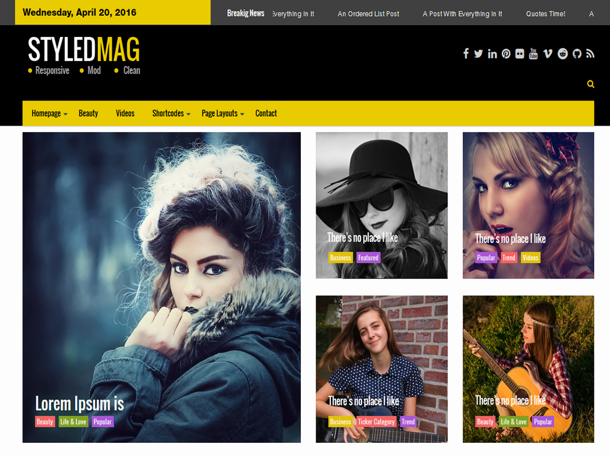 Styled Mag theme screenshot