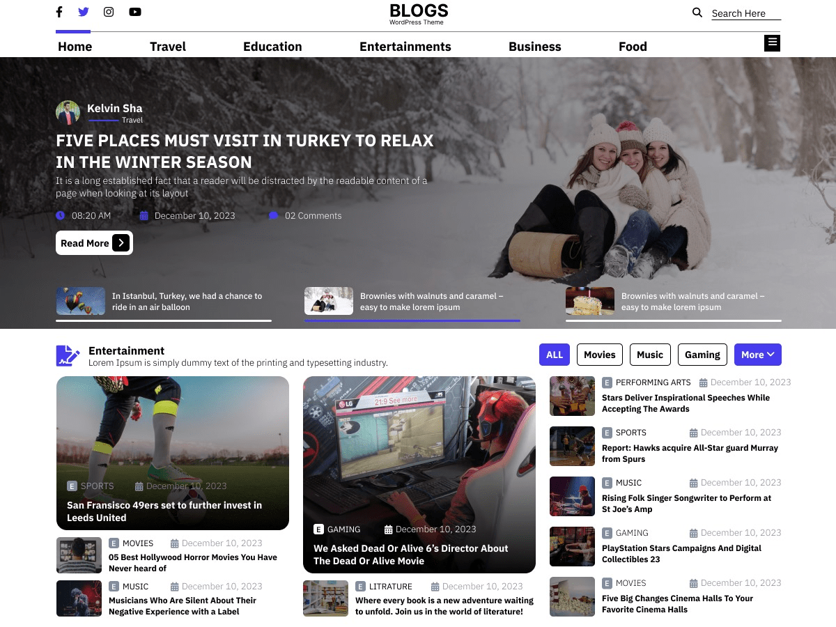 Stylish Blog theme screenshot